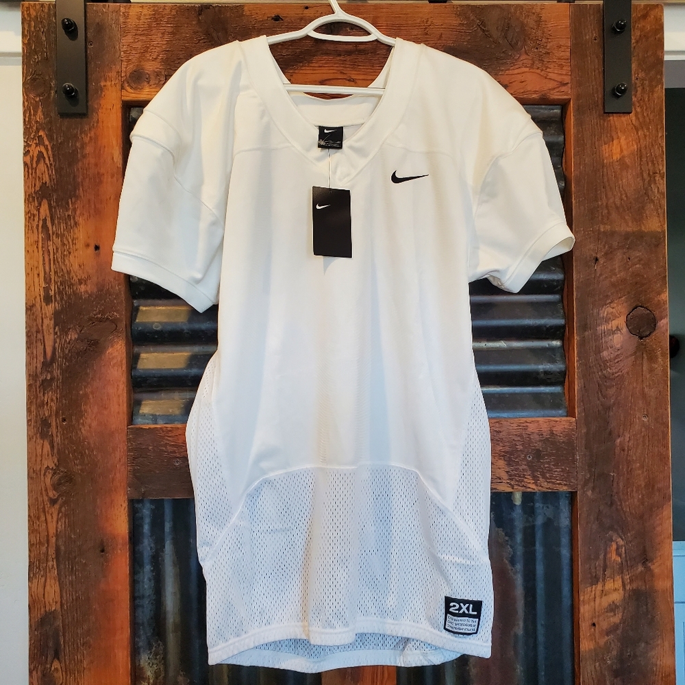 BNWT NIKE MEN'S VAPOR VARSITY JERSEY White 2XL